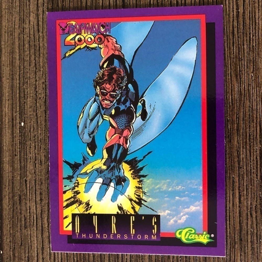 ’93 Deathwatch 2000 trading card: Ayre’s Thunderstorm #83